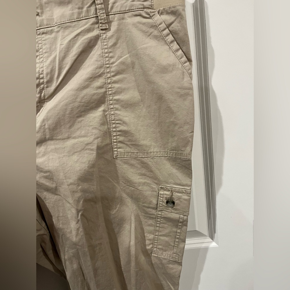Lee Mid Rise Relaxed Fit Tan Capris Size 22W - Picture 5 of 7